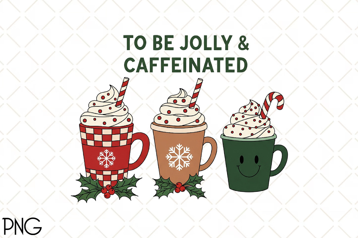Jolly & Caffeinated Coffee Christmas, an Illustration by Black Bird Studio (Photo 1 of 4)