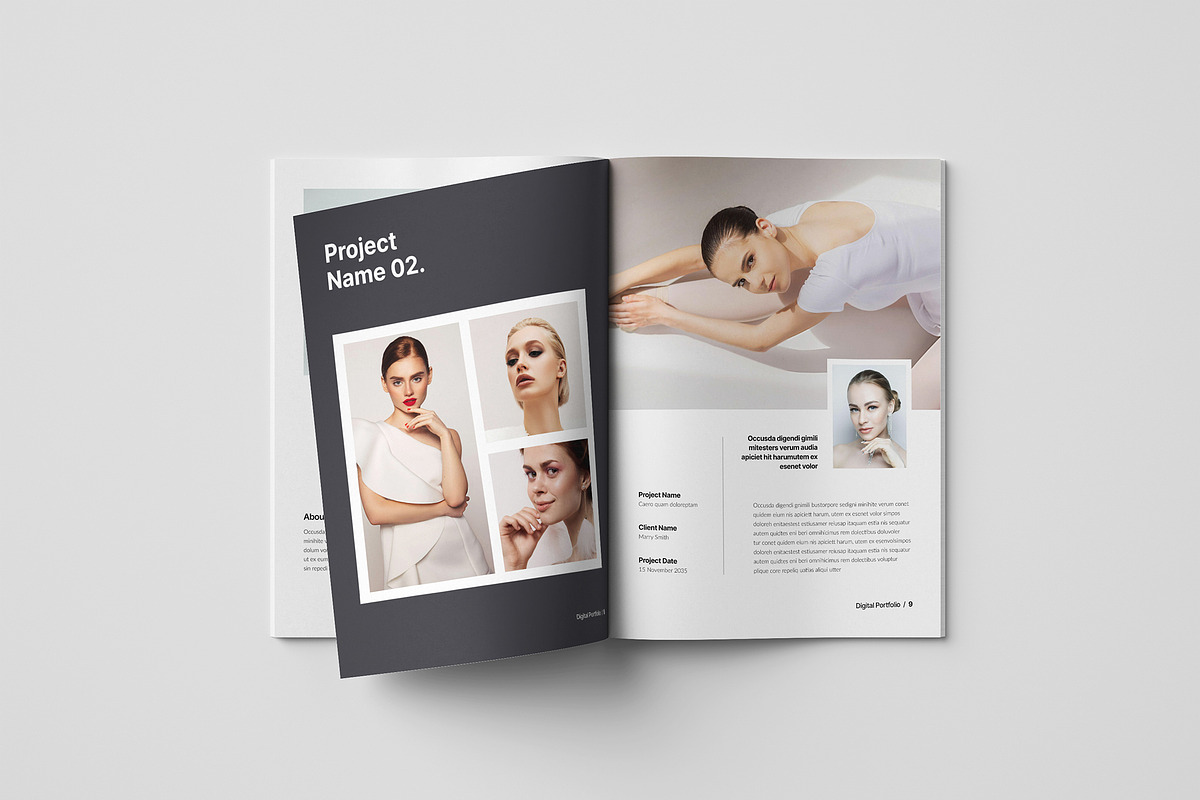 Fashion Minimal Portfolio Template, a Brochure Template by Spark_Creative (Photo 5 of 14)