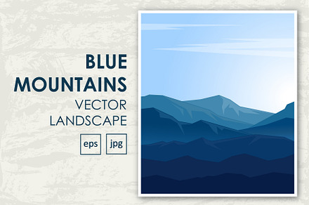 Vector mountain landscape