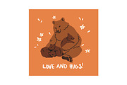 Mother's Day cards with animals set, an Animal Illustration by PaperTrident (Thumbnail 7 of 11)