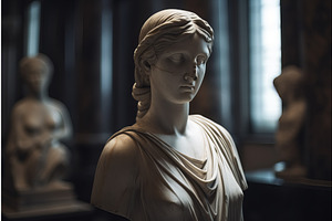 Marble Statue Museum. Generate Ai