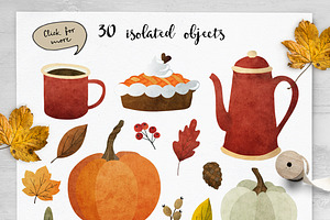 Autumn Thanks Illustrations, Pattern