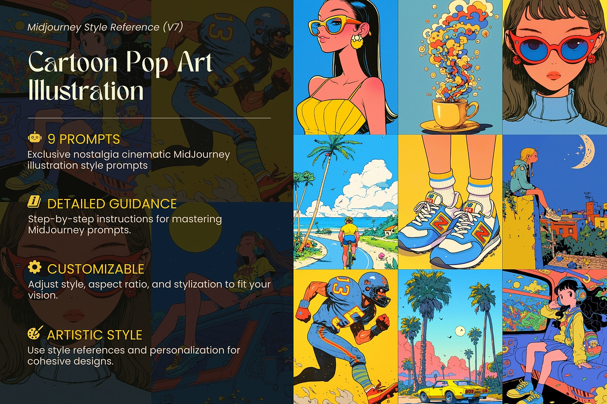 Cartoon Pop Art Illustration Prompt, a Decorative Illustration by Artimind Studio (Photo 2 of 10)