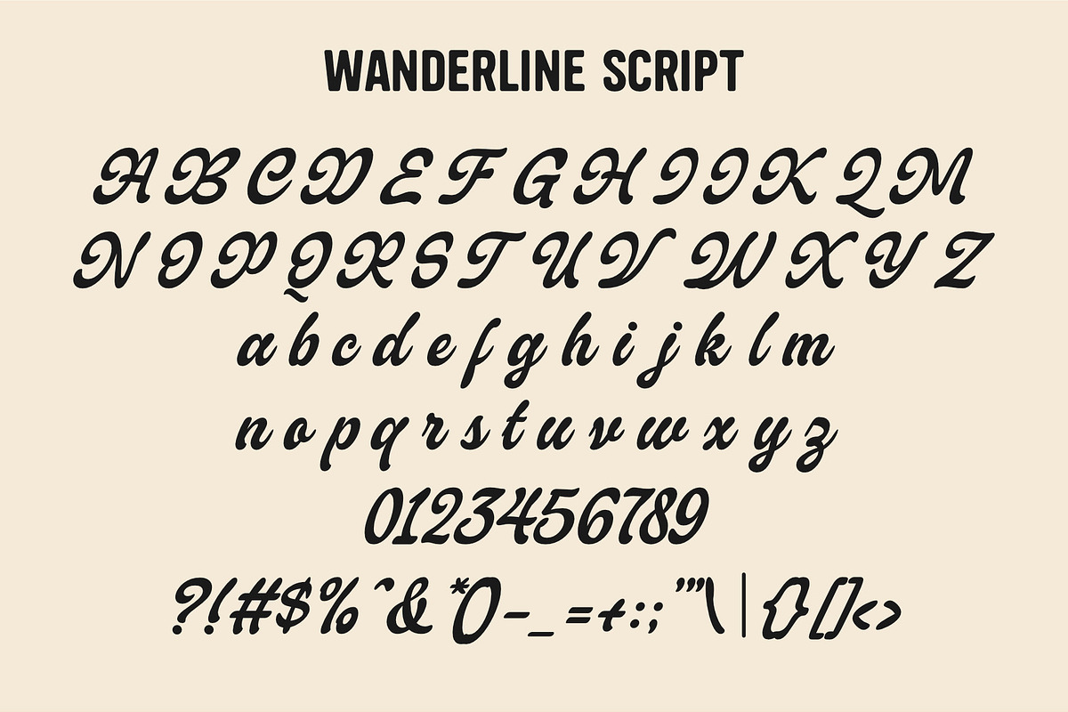 Wanderline – Vintage Script Font, a Font by MovinkGraphicStudio (Photo 2 of 6)