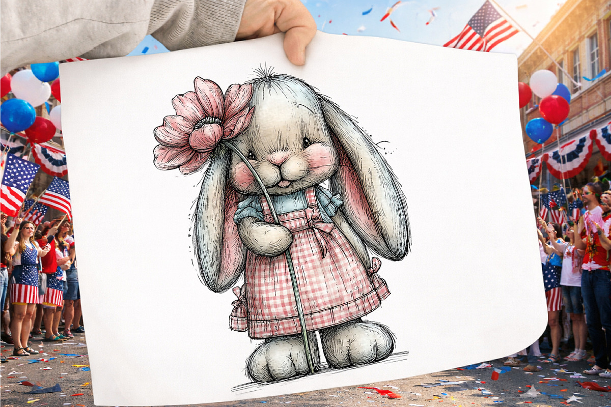 Whimsical Spring Gingham Clipart, an Illustration by GatewayDesign (Photo 2 of 4)