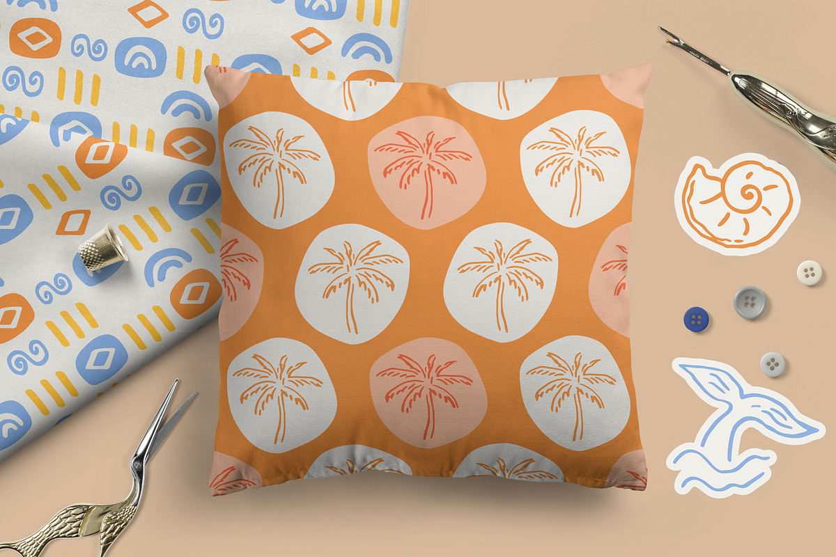 COASTAL - Summer Graphics Bundle, a Pattern Graphic by Katrinelly (Photo 4 of 10)