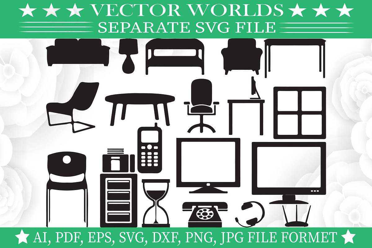 Office Equipment Svg, Office Svg, an Object Graphic by VectorWorlds (Photo 1 of 3)