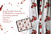 Circus- baby graphic collection, an Animal Illustration by Linerisyart (Thumbnail 2 of 14)