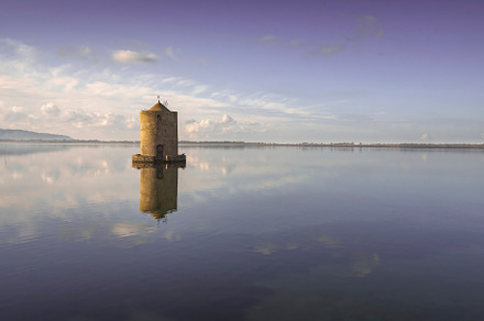 Old spanish windmill in Orbetello