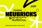 Neubricks - Bold Sans Serif Font, a Sans Serif Font by Snape Design Studio (Thumbnail 1 of 12)