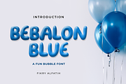 Bebalon Blue - Fun Bubble Font, a Handwritten Font by Fikry Alfatih (Thumbnail 1 of 6)