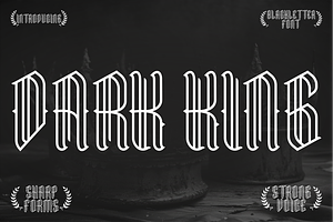 Dark King Blackletter Font, a Font by PutraCetol Studio