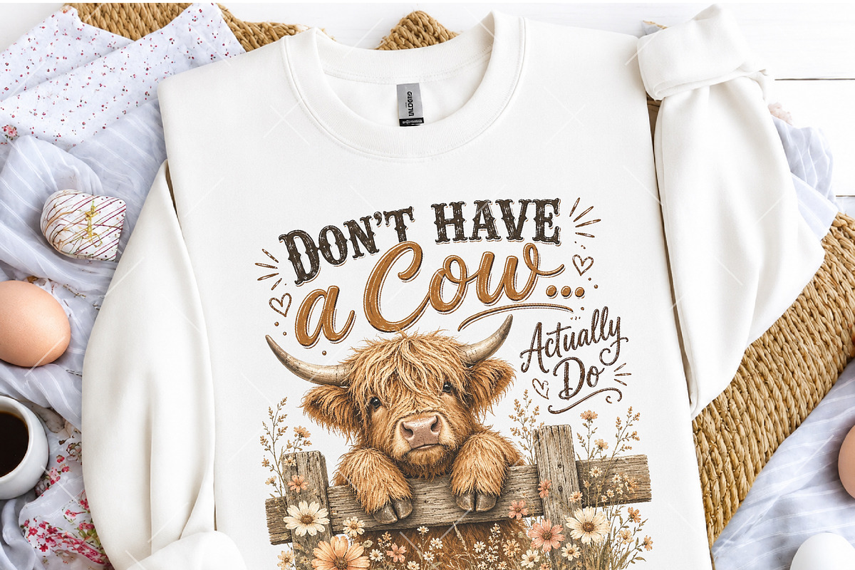 Funny Highland Cow Clipart Bundle, a Seasonal Illustration by OK Design (Photo 5 of 6)