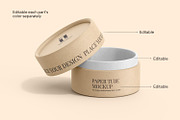 Kraft Cylinder Paper Tube Mockup, a Packaging Mockup by Ram Studio LLC (Thumbnail 6 of 12)