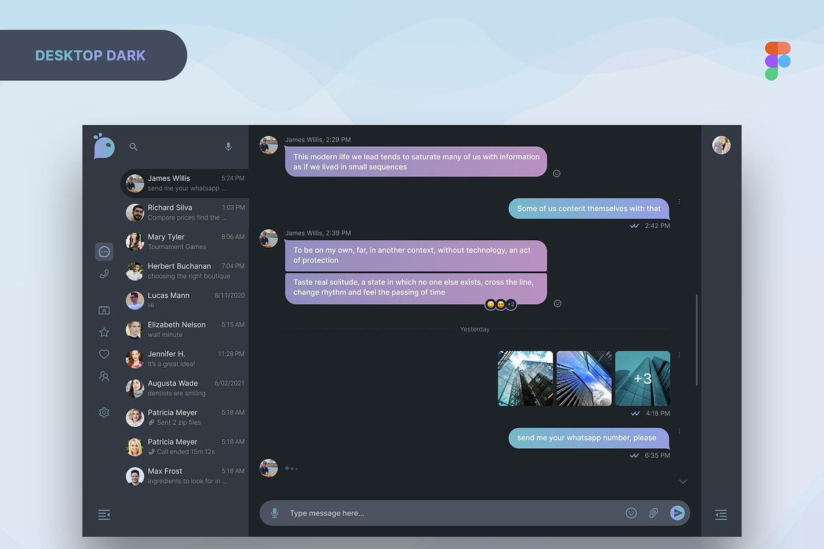 Uny Chat v1.0 - Figma Template, an App Template by emagweb (Photo 24 of 39)