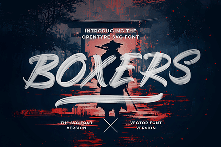 Boxers – Expressive Brush SVG Font, a Font by Pixesia Studio