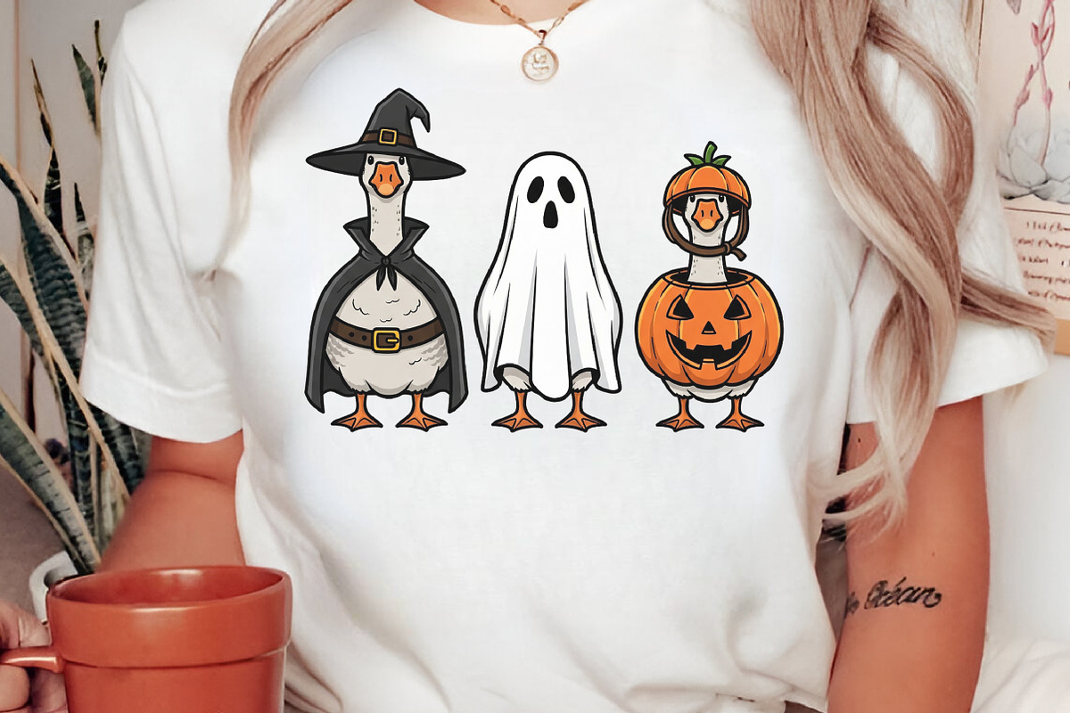 Ghost Goose Halloween Pumpkin Witch, an Illustration by Craft Nest (Photo 2 of 7)