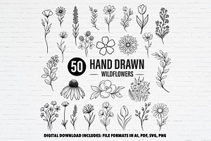 Whimsical Wildflower SVG Bundle, a Decorative Illustration by Guavanaboy