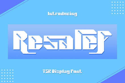 Resaref - Y2K Display Typeface, a Sans Serif Font by Rishsketch