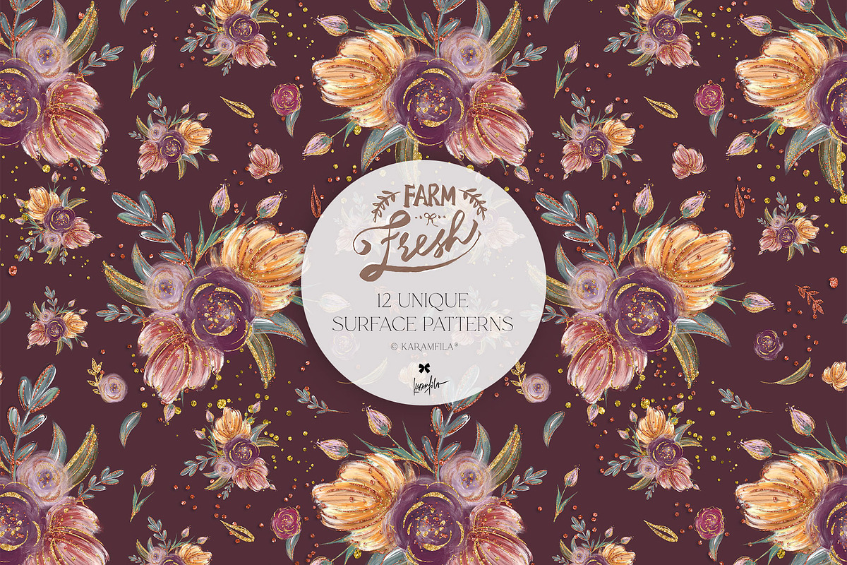 Fall Farm Market Seamless Patterns, a Pattern Graphic by KaramfilaS (Photo 10 of 17)