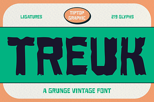 Treuk – Grunge Vintage Font