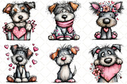 Whimsical Valentine Dog Clipart, an Illustration by Black Bird Studio (Thumbnail 6 of 6)