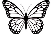 Black butterfly silhouette with, an Object Illustration by ZinetroN (Thumbnail 2 of 3)