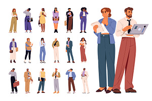 Modern diverse business people set, a Person Illustration by PaperTrident