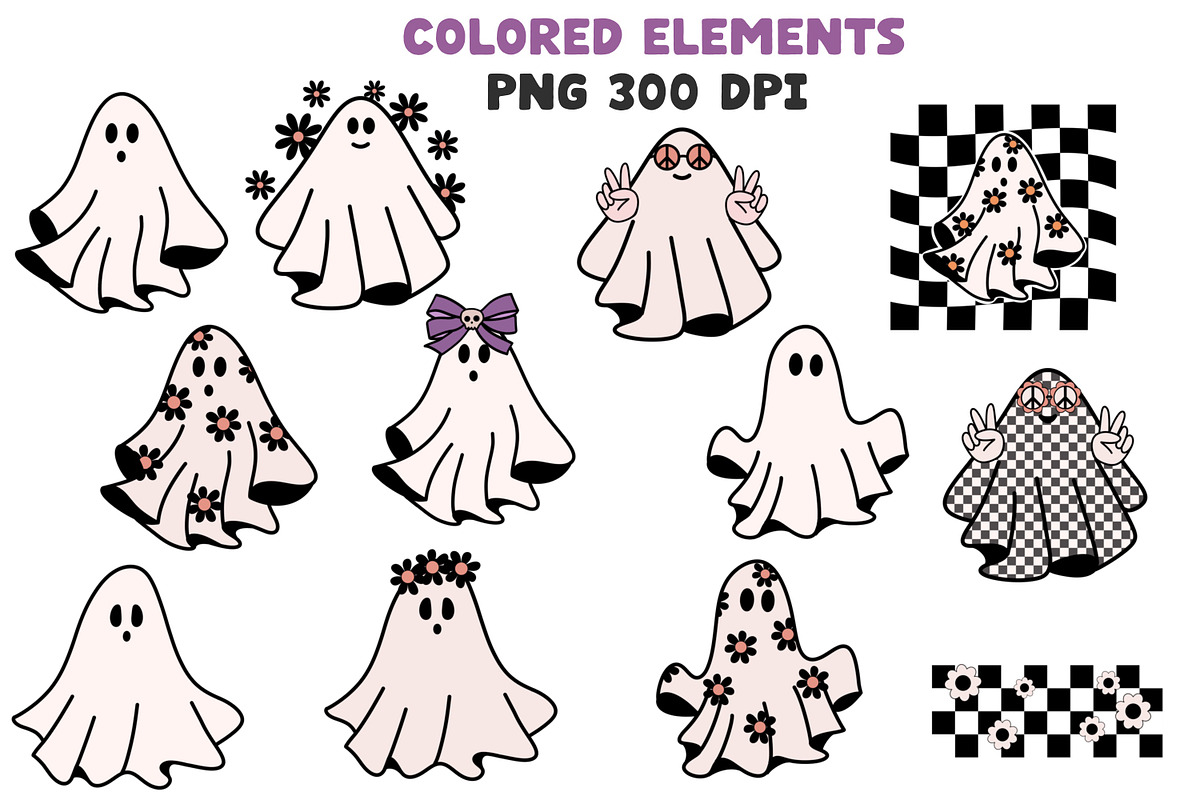 Halloween Clipart Set Retro Groovy, an Object Graphic by Brush Lab (Photo 3 of 8)