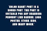 Kolod Raget - Round Font, a Sans Serif Font by Iqsiart Studio (Thumbnail 6 of 6)