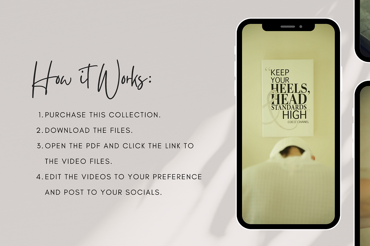 Self-Care: 10 Aesthetic Video Clips, a Social Media Template by sociallyswanky (Photo 3 of 5)