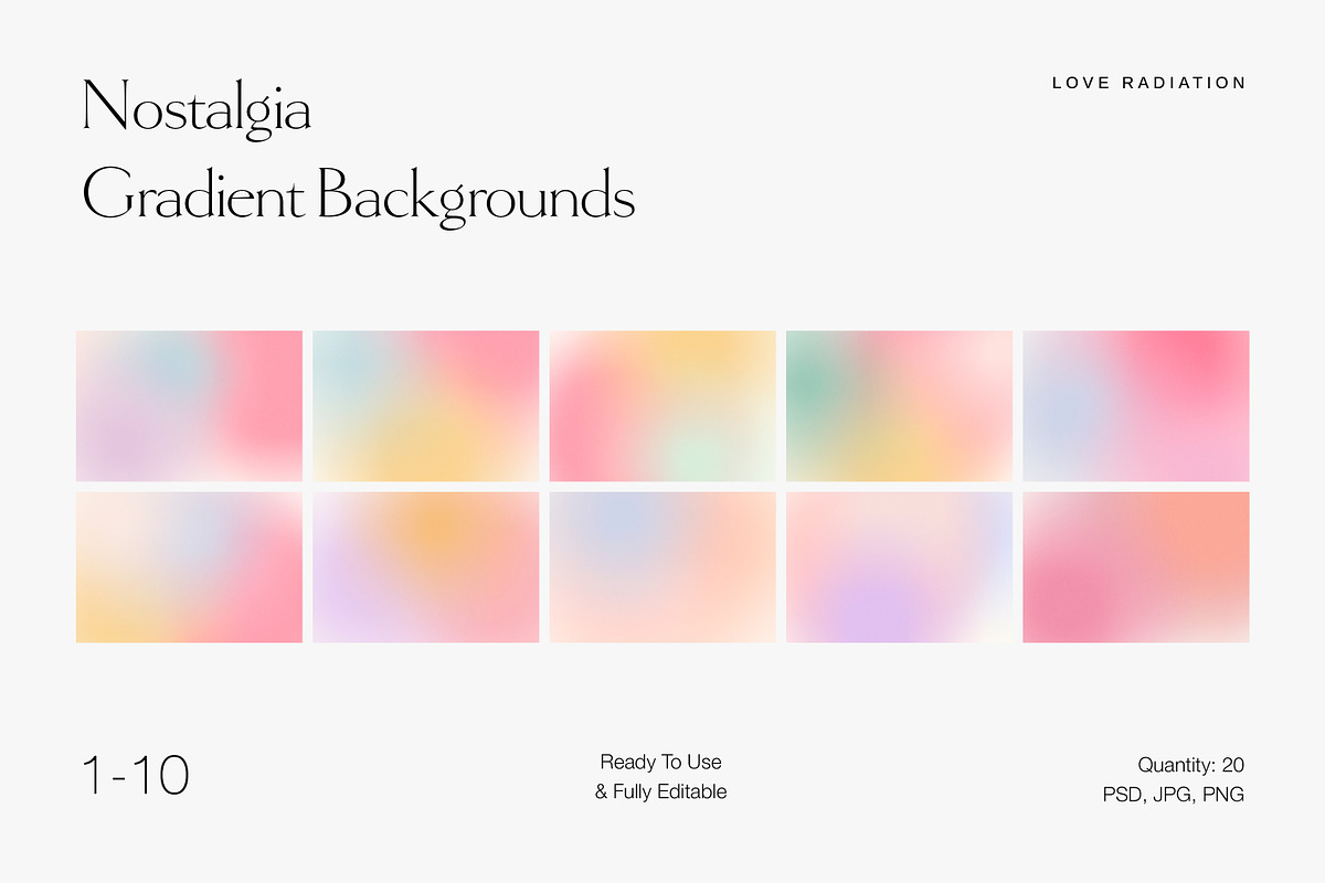 Nostalgia Gradient Backgrounds PSD, an Object Graphic by Love Radiation Studio (Photo 14 of 16)