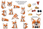 Corgi Character. Dog clipart, an Animal Illustration by sheincar (Thumbnail 2 of 5)