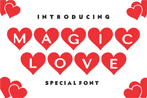 Magic Love Font, a Symbol Font by Fourteen Letter