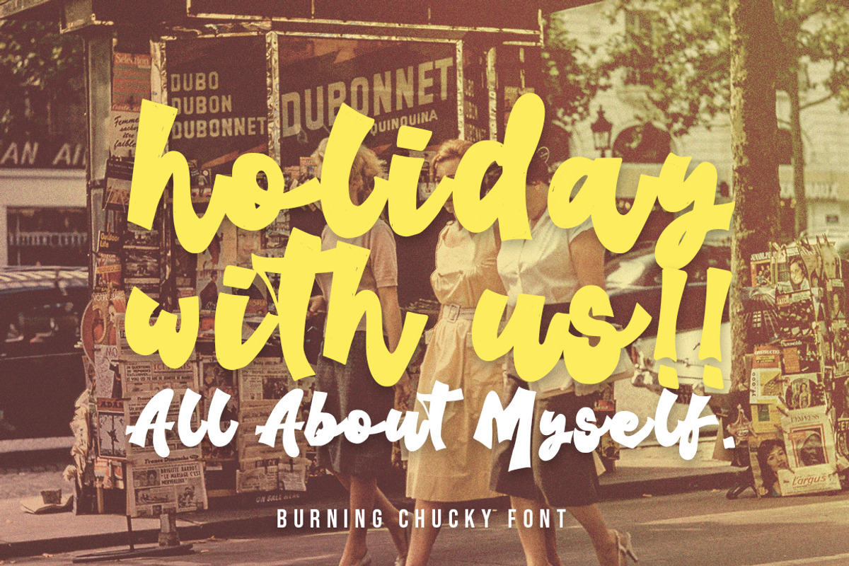 Burning Chucky – Playful Display, a Handwritten Font by Struggle Studio (Photo 4 of 7)