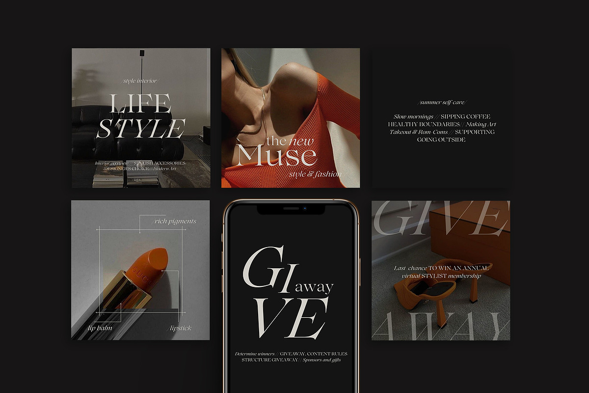 200 Instagram Aesthetic Bundle, a Social Media Template by Instprofi | Studio Estimo (Photo 8 of 17)