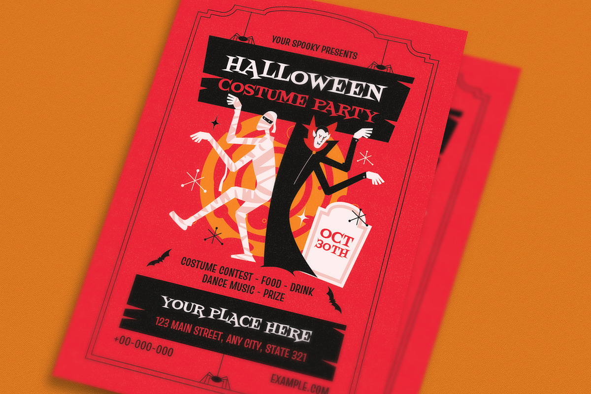 Halloween Costume Party Event Flyer, a Flyer Template by VectorVactory (Photo 3 of 3)