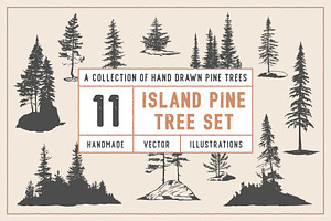 Island Pine Trees | Illustrations