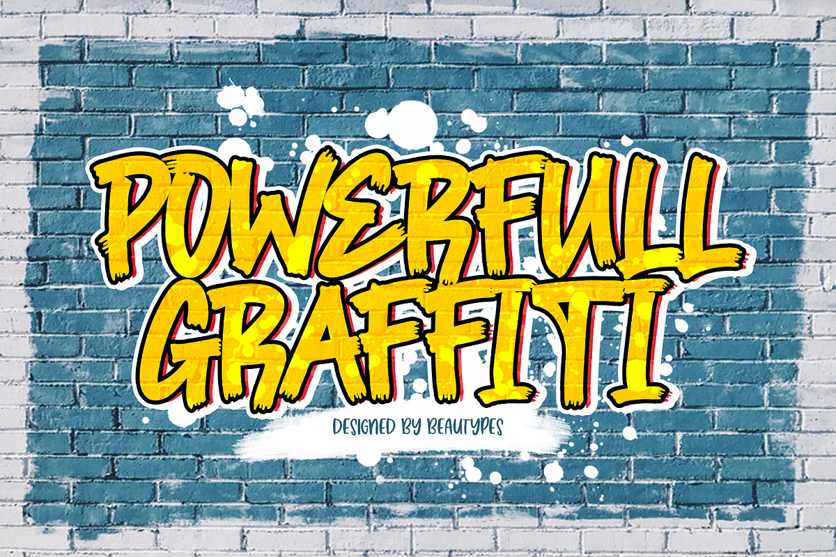 Spooky Brush | Graffiti Brush Font, a Font by Beautypes (Photo 4 of 7)