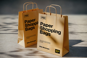Paper Shopping Bag Mockup PSD, a Packaging Mockup by Elite Mockups