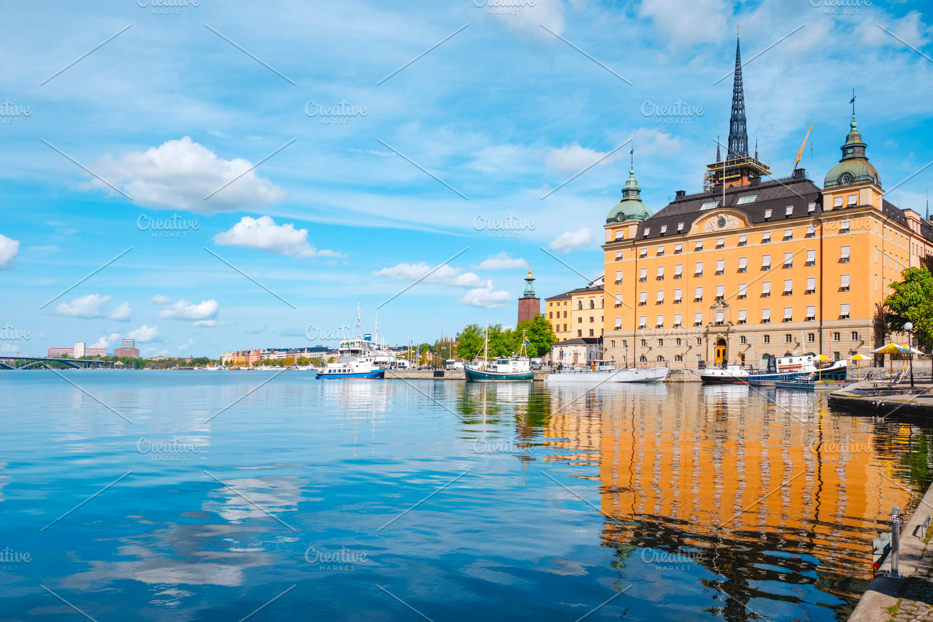 Riddarholmen waterfront in Stockholm, Sweden, a Photo by Nito