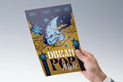 Sleeping Moon Hand Drawn Flyer, a Flyer Template by ashenterprise (Thumbnail 3 of 3)