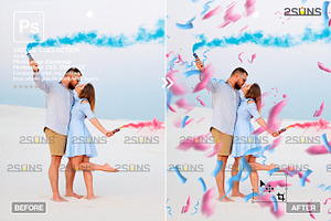 Gender Reveal Confetti Overlays Baby