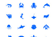 Sea Creatures (vector icons), a Solid Icon by Artzgeo (Thumbnail 3 of 5)