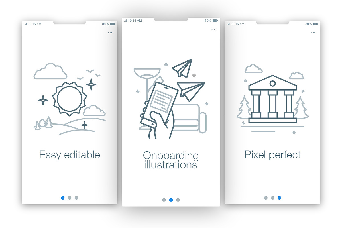 Onboarding icons-illustrations, an Outline Icon by LAFS (Photo 1 of 2)