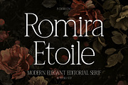Romira Etoile Elegant Serif Font, a Serif Font by Rasio Studio (Thumbnail 1 of 7)
