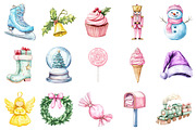 Cute Pastel Christmas Clipart, an Illustration by Daily.Designs (Thumbnail 3 of 3)