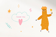 Llama - collection. Pattern and card, an Illustration by Mariart_i (Thumbnail 9 of 9)