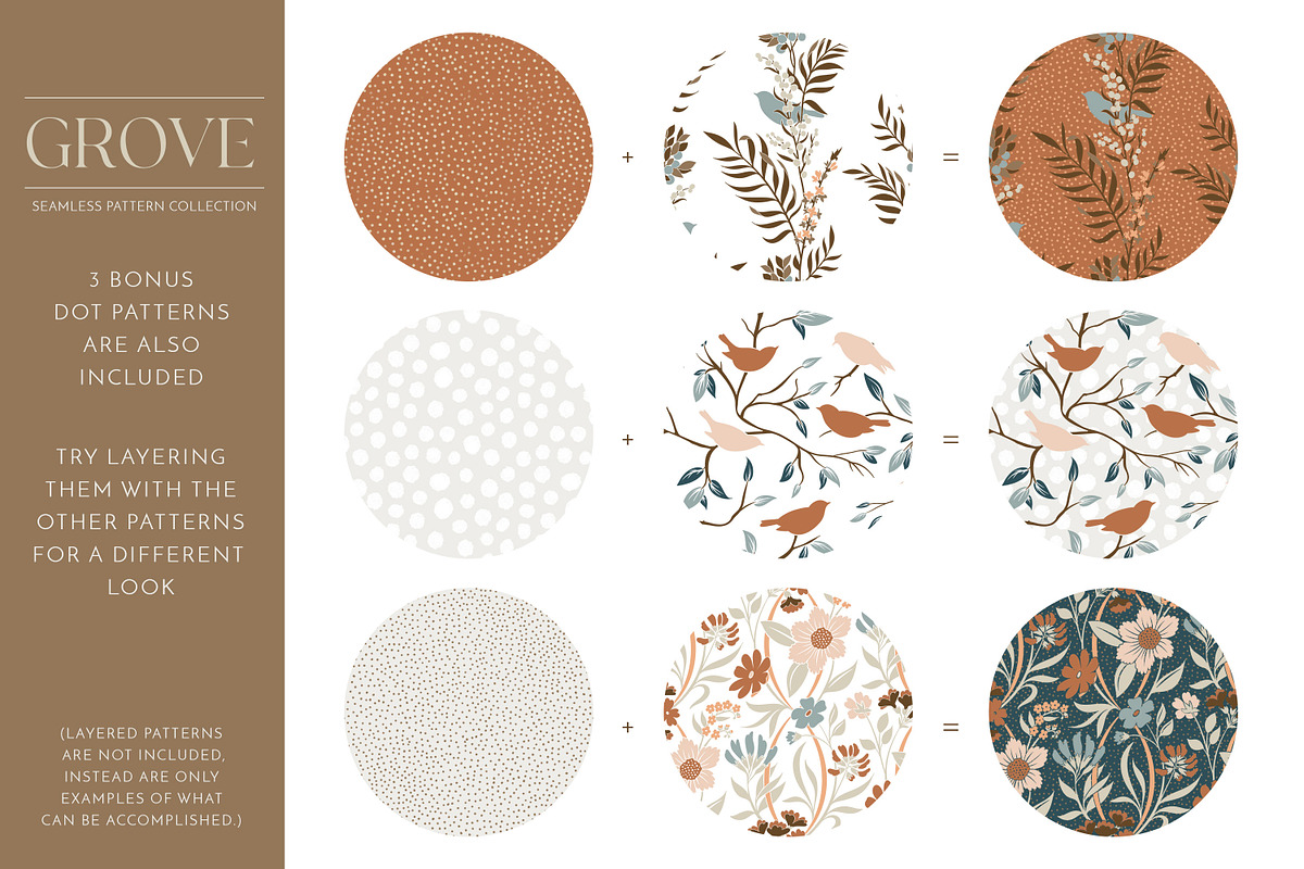 Grove Seamless Pattern Collection, a Pattern Graphic by Eclectic Anthology