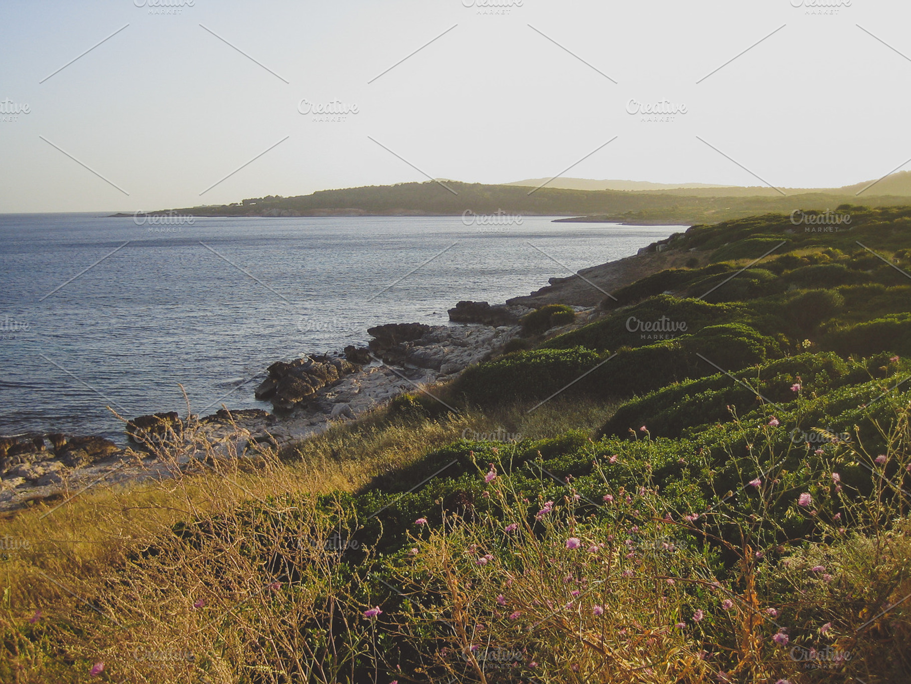 Calm shore stock photo containing coast and ocen, a Nature Photo by PhotoMarket
